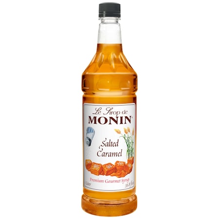 MONIN Monin Salted Caramel Syrup 1 Liter Bottle, PK4 M-FR210F